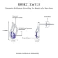 thumbnail image 6 of Rosec Jewels Tanzanite Leaf Stud Earrings for Women (AAA Quality) - Natural Tanzanite Diamond Earrings - with Jewelry Box, 10K White Gold, 6 of 7