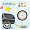 thumbnail image 4 of Dog Bike Trailer - HAPPAWS Dog Trailer for Bicycle, Cargo Cycle Trailers Wagon Cart Pet Bike Carrier w/ 3 Doors, Aluminum Wheels, Safety Flag, Easy to Connect&Disconnect, Collapsible to Store, 4 of 14