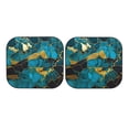 thumbnail image 7 of Daiia Watercolor Blue Marbled 2PCS Car Windshield Sun Shade, Foldable Sun Shield for Car Front Window, Auto Sun Blocker Visor Protector Universal for Truck SUV Pickup-Large, 7 of 7