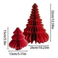 thumbnail image 3 of 2pcs Folding Christmas Honeycomb Tree Decor, 3D Paper Xmas Trees Table Centerpiece for New Years Eve Party & Holiday Home Decor, 3 of 4