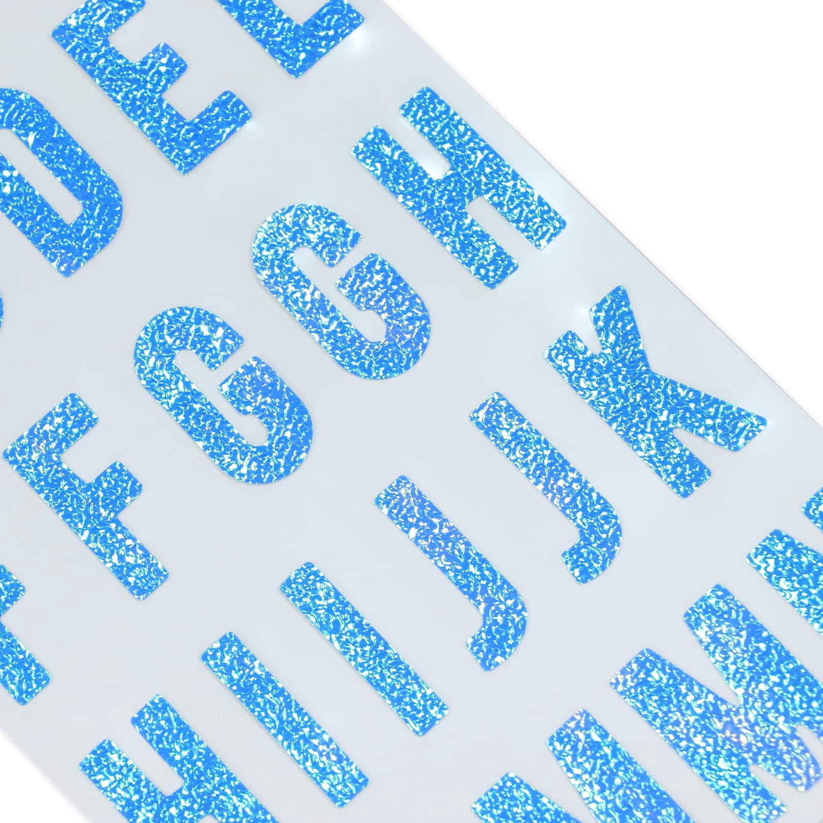 Recollections Iridescent Blue Alphabet Stickers, 12 Pack