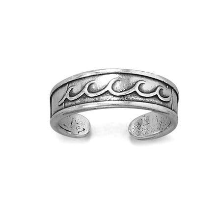 925 Sterling Silver toe ring Oxidized 16mm X 5.6mm toe ring for Women