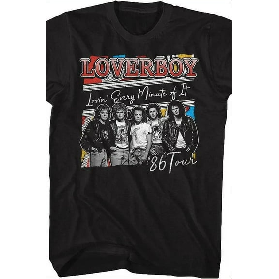 RARE Loverboy Lovin' Every Minute of It Short Sleeve Unisex T-Shirt All Size