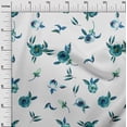 thumbnail image 2 of oneOone Tissu Polyester Lycra Fleurs & Feuilles Imprimé Aquarelle 1 Yard 56 Pouces de Large, 2 of 4