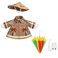 thumbnail image 2 of Nkmbld Porch Goose Decor with Rainbows Raincoat and Umbrella for Cement Plastic Goose Statue Decor, Lawn Porch Goose Clothing for Patio Yard Decor, 2 of 9