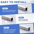 thumbnail image 4 of Uxcell 6Pcs Square Plastic Plugs, 2.4x2.4"(60x60mm) Fits 0.03-0.08''(0.8-2mm) Wall Thickness, Tubing End Caps Insert End Caps for Furniture Legs Fence Posts Industrial Tubing, White, 4 of 6