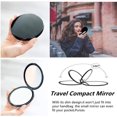 thumbnail image 4 of shiyou-Magnifying Compact Cosmetic Mirror,Mpowtech 1x/10x Magnification Travel Makeup Mirror - Pocket Mirror for Handbag Purse - Handheld 2-Sided Portable Mirror,Compact Mirror for Gift(1x/10X-Black-, 4 of 4