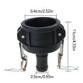 thumbnail image 4 of 275-330 Gallon IBC Tote for Tank Drain Adapter 2" Cam Lock To 1" Garden Hose, 4 of 12