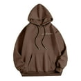 thumbnail image 5 of MHFRRA Sudadera con Capucha y Estampado de Letras para Uso Informal y Comodidad Diaria Marrón, 5 of 5