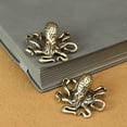 thumbnail image 2 of BQBQERT Brass Animal Statues Octopuses Figurine Sculptures Ornament for Bookshelf Cabinet Home Decors Tabletop Centerpieces, 2 of 8