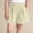 Khaki, variant on Girls Kids Pleated Cotton Shorts High Waist with Pockets Adjustable Waist Breathable Summer School Casual Shorts Navy,Size 1-2 T