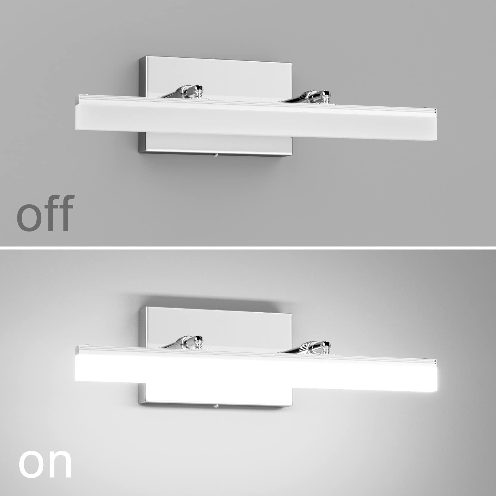 15.7 Inch Led Vanity Lights Adjustable Bathroom Wall Light Lighting Fixture Over Mirror Chrome Modern 5500k