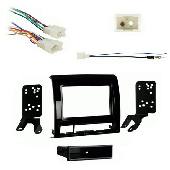 Fits Toyota Tacoma 13-14 Single DIN Harness Radio Dash Kit - Matte Black