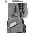 thumbnail image 6 of PULLIMORE 2 Pcs Men Chest Bags Casual Crossbody Shoulder Sling Backpack Fanny Pack for Sports Travel (Black + Gray), 6 of 9