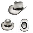 thumbnail image 2 of Music Festival Straw Sun Hat Roleplay Cowboy Hats Unisex Costume Panamas Hat, 2 of 14