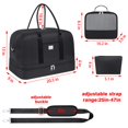 thumbnail image 4 of Bolsas de fin de semana para mujer, bolsa de viaje grande de lona, bolsa de viaje con compartimento para zapatos, 21 pulgadas, juego de 3 piezas, 4 of 8