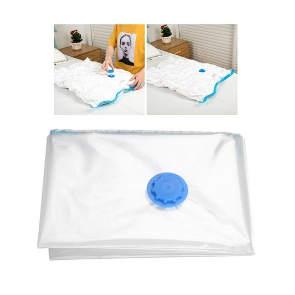 Clispeed White Waterproof Vacuum Storage Bag for Space Saving Clothes Blankets Quilts Organizer