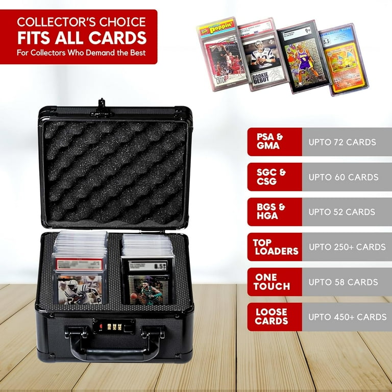Collector's First Pick 2-Row Graded Card Storage Case Holds 60+ Card Slabs, Compatible with PSA, CSG, BGS, SGC, Magnetic Card Holders & Top Loaders - Walmart.com Collector's First Pick 2-Row Graded Card Storage Case Holds 60+ Card Slabs, Compatible with PSA, CSG, BGS, SGC, Magnetic Card Holders & Top Loaders - Walmart.com
