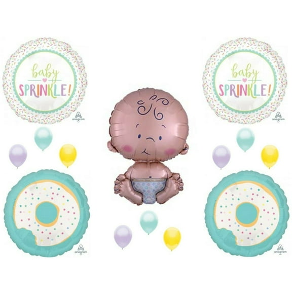 14 pc Baby Sprinkle Donuts shower party balloons Decoration Supplies confetti