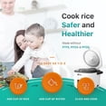 thumbnail image 5 of Open Box Rice Robot XL Rice Cooker – Family Size 4 Cup Uncooked (8 Cups Cooked) Electric Rice Maker, Ceramic Nonstick, Includes Stainless Steel Steamer Tray and Accessories | As Seen on TV, 5 of 5