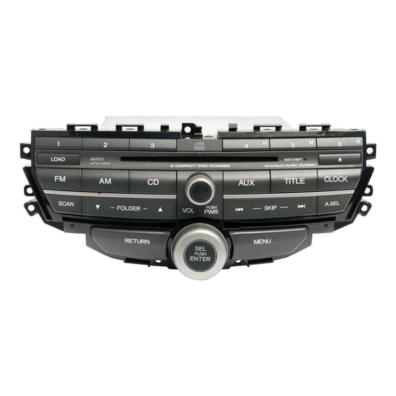 Restored 20112012 Honda Accord AM FM Radio w 6Disc CD Player 39100TE0L411M1 OPT 3PB5 (Refurbished)