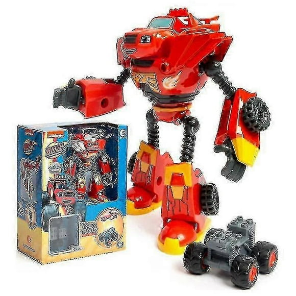 Figurine d'Anime Dessin Animé Plastique/alliage Voiture Déformée Figurine d'Action Modèle Jouets pour Enfants Cadeaux d'Anniversaire pour Enfants - Figurines d'Action