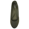 thumbnail image 3 of Forever Shoes Women Ballet Flats Round Toe Gel Memory Foam Insole Comfortable Satin Material FLEXIBLE-62 Khaki Olive Green 7.5, 3 of 3