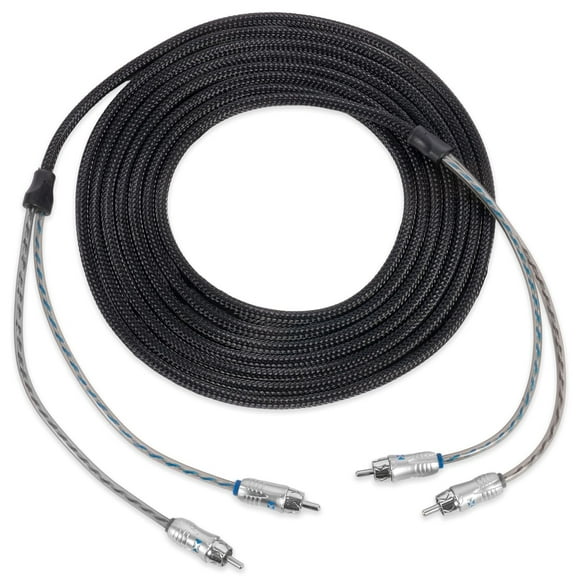 NVX XIX26 Car Audio RCA Audio Interconnect Cable 20 ft OFC 2-Channel Double Twisted Pair RCA Cable