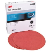 3M 01261 Red Hookit 6" P80D Grade Abrasive Sanding Disc - 50 per Box
