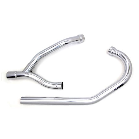 2 into 1 KH Exhaust Header Set Chrome,for Harley Davidson,by
