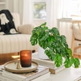 thumbnail image 4 of Yuarrent Planta falsa con hojas artificiales de Monstera Deliciosa, flores y plantas artificiales Decoración del hogar, 4 of 6
