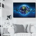 thumbnail image 2 of wall26 - Rocks Floating Around Planet Earth from Outerspace - Canvas Art Home Art - 12x18 inches, 2 of 4
