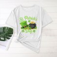 thumbnail image 5 of Ailaofu T-Shirt Amusant à Imprimé de Trèfle pour la Saint-Patrick pour Femmes, T-Shirt d'Été Décontracté à Manches Courtes et Col Rond, 5 of 5
