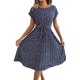 thumbnail image 1 of Lucakuins, vestido de playa de manga corta para mujer, vestido de fiesta plisado con estampado Floral informal de verano, ropa de calle Lucakuins moda, 1 of 7