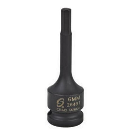 

Sunex Tools SUU-26491 0.5 in. Drive Hex Drive Impact Socket - 6 mm