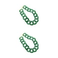 thumbnail image 4 of Collar Jumpingount Vintage de plástico acrílico grueso moda Paperclip Verde 2piezas, 4 of 6