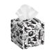 thumbnail image 1 of Fotbe Black White Halloween Porta Pañuelos Decorativo de Cuero, Caja Cuadrada Moderna para Pañuelos Faciales, Organizador y Dispensador 5x5x5'', 1 of 7