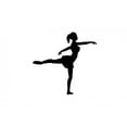 thumbnail image 2 of Silhouette Ballet Dancer Wall Decal Sticker by Wallmonkeys Vinyl Peel and Stick Graphic (24 in W x 24 in H), 2 of 4
