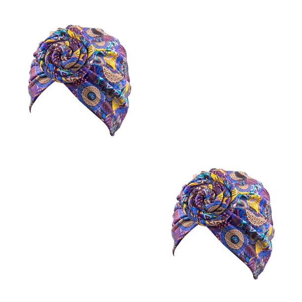Minnieouse Knot Turban Hijab Beanie Bohemian Pleated Party Caps Wedding Headwear Female Accessories Bonnet Styling Twisted Banquet tipo 10 2Conjunto