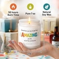 thumbnail image 3 of MINSUI-Birthday Candle Gifts for Women - You're Amazing Soy Candles - Best Friend, Thank You, Friendship, Inspirational Gift for Her, Mom, Sister, Teacher, Coworker, Bestie, 7oz Creamy Vanilla Candle, 3 of 3