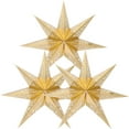 thumbnail image 1 of GOOHOCHY 3 pantallas de lámpara de papel con forma de estrella hueca de 7 puntas, 1 of 7