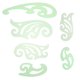 thumbnail image 1 of UPOUART 6Ud Plantillas Geométricas Para Dibujo Verde Claro Con Formas Variadas Para Artistas Y Arquitectos, 1 of 8