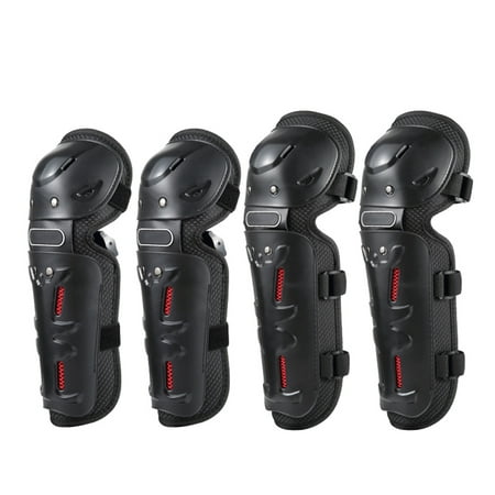 4PCs Cycling Knee Brace and Elbow Guards Bicycle MTB Bike Motorcycle Riding Knee Support Protective Pads Guards Outdoor Sports Cycling Knee Protector