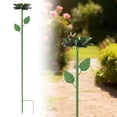 thumbnail image 4 of Handmade Metal Flower Garden Stakes Bird Bath with Bee Watering Station, Bee Bath Bowl, 25 Inch Height Outdoor Yard Art for Butterfly Pollinator, Weather Resistant Garden Decor Gift,Green, 4 of 7