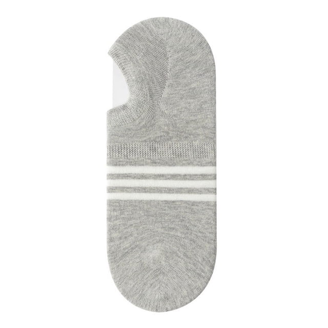 Nvzi 10 pares de calcetines invisibles para hombre, antideslizantes, de silicona, con absorción de humedad, de corte bajo, invisibles, informales, color gris claro