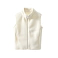 thumbnail image 2 of Boys Girls Polar Fleece Vest Toddler Kids Boys Girls Solid Color Warm Waistcoat Thicken Zipper Coat With Pockets, 2 of 5