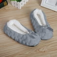 thumbnail image 6 of Slipper Socks for Women with Grippers Non Slip Fuzzy Socks Bowknot Fluffy Winter House Shoes, 6 of 9