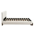 thumbnail image 6 of Christopher Knight Home Boucle Upholstered Queen Bed with Curved Wood legs, White, 6 of 8