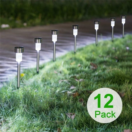 Small Solar Lights For Garden Zimtown Solar Powered Lights (Set of 12)- LED Outdoor Stake Spotlight Fixture for Gardens, Pathways ()