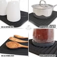 thumbnail image 5 of 2 Pack (9"x12") Silicone Trivets for Hot Pots and Pans - Multi-Purpose & Versatile Trivet Mat - Heat Resistant Silicone Trivet - Durable & Flexible Hot Pads for Kitchen Counter - Black, 5 of 5